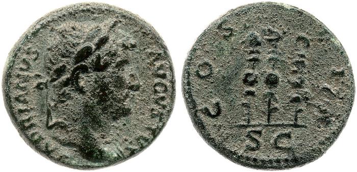 RIC II, Part 3 (second edition) Hadrian 888, реверс, bm