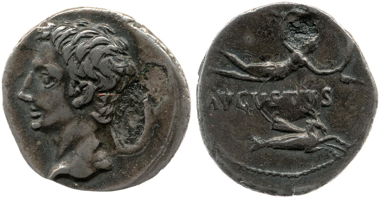 RIC I (second edition) Augustus 124, аверс, bm