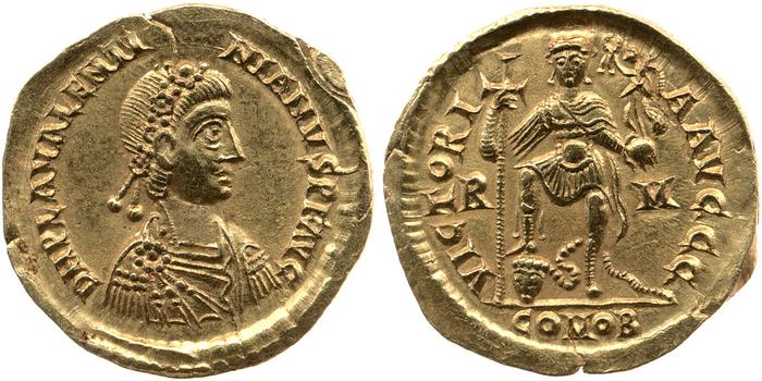 RIC X Valentinian III 2005, реверс, bm