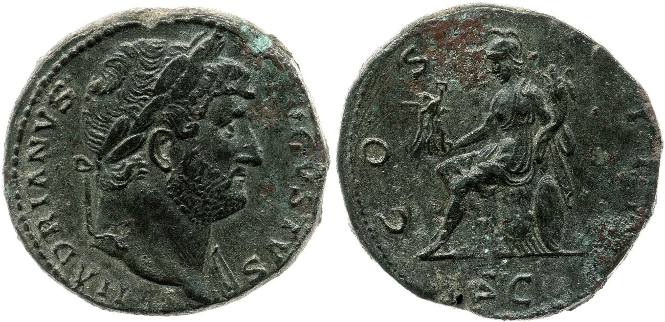 RIC II, Part 3 (second edition) Hadrian 870, аверс, bm