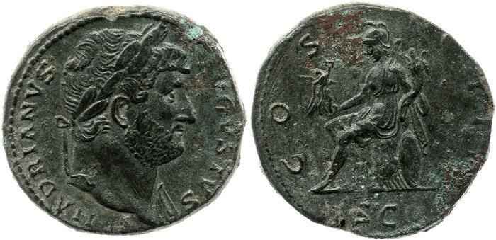 RIC II, Part 3 (second edition) Hadrian 870, реверс, bm