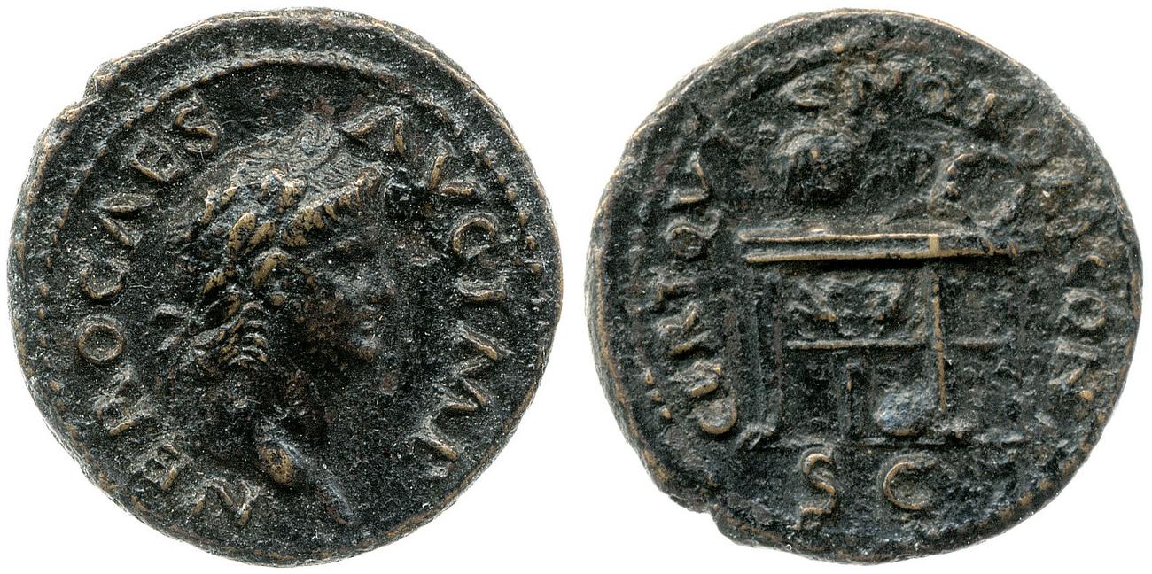 RIC I (second edition) Nero 241, аверс, bm