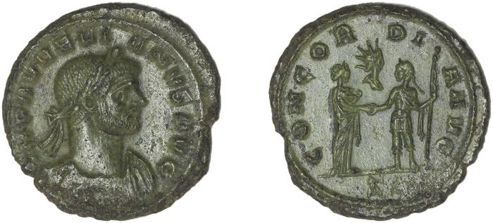 реверс RIC V Aurelian 80