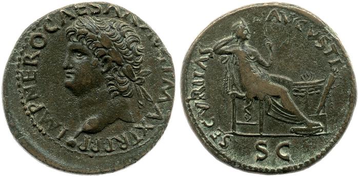 RIC I (second edition) Nero 597, реверс, bm