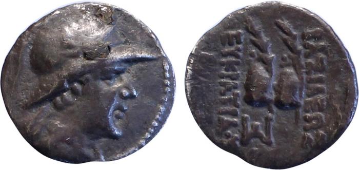 Bactrian and Indo-Greek Coinage Eucratides I 9.2, bm