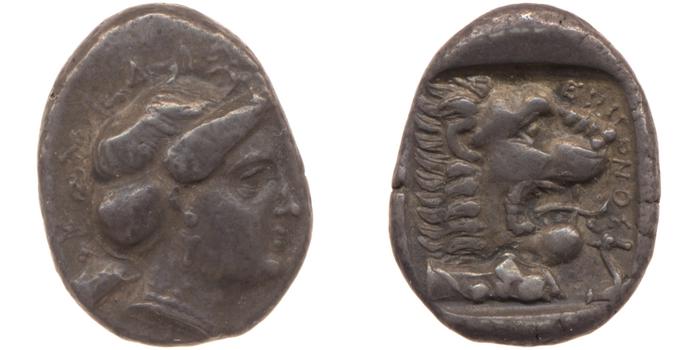 Cnidus Ashton 1999 Series A didrachms, реверс, bm