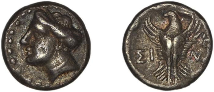 Sinope Waddington 1925 30, реверс, bm