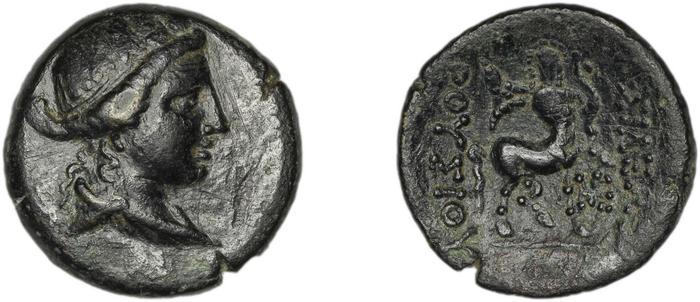 Prusias I of Bithynia Bithynia Waddington 1908 26, реверс, bm