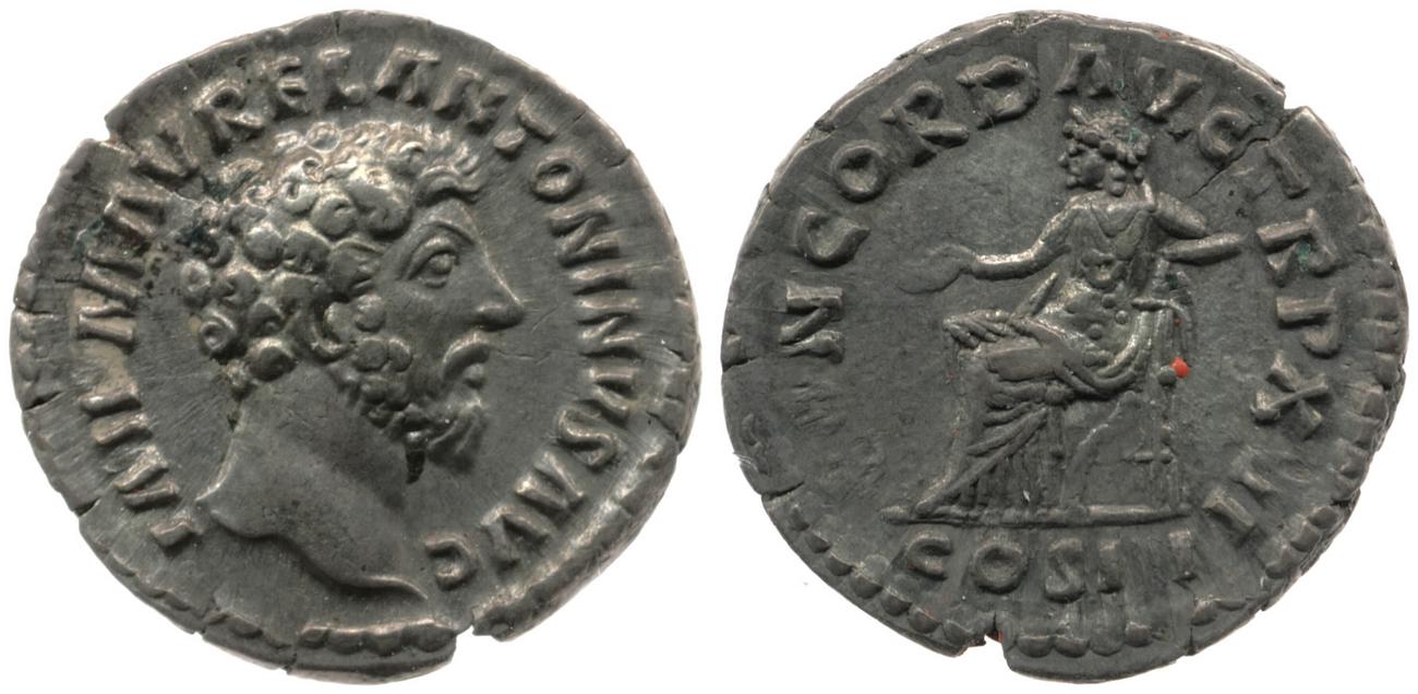 RIC III Marcus Aurelius 35, аверс, bm