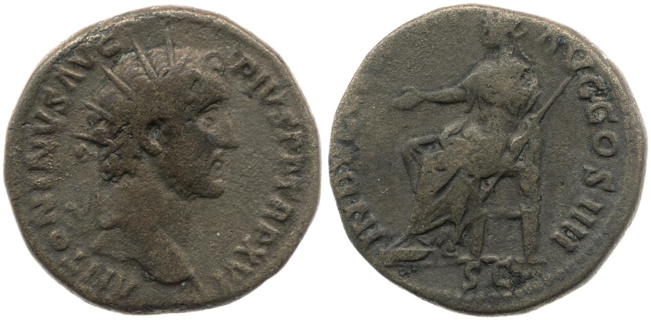 RIC III Antoninus Pius 907, аверс, bm