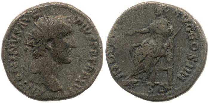 RIC III Antoninus Pius 907, реверс, bm