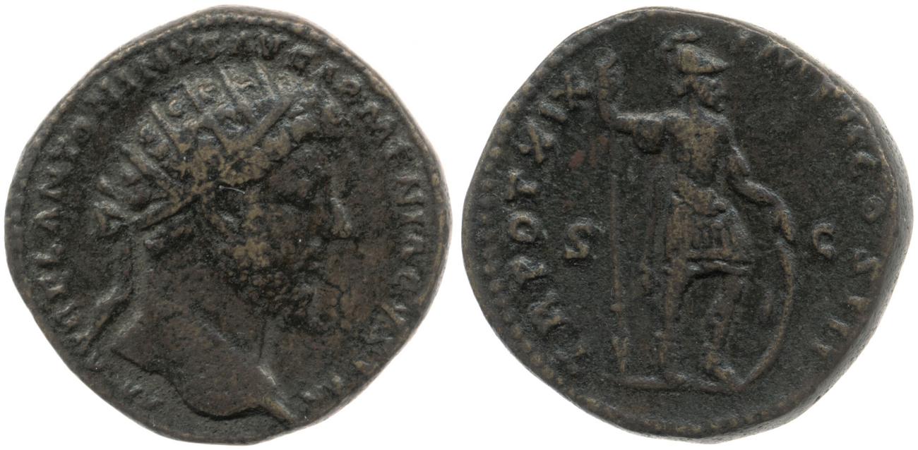 RIC III Marcus Aurelius 900, аверс, bm