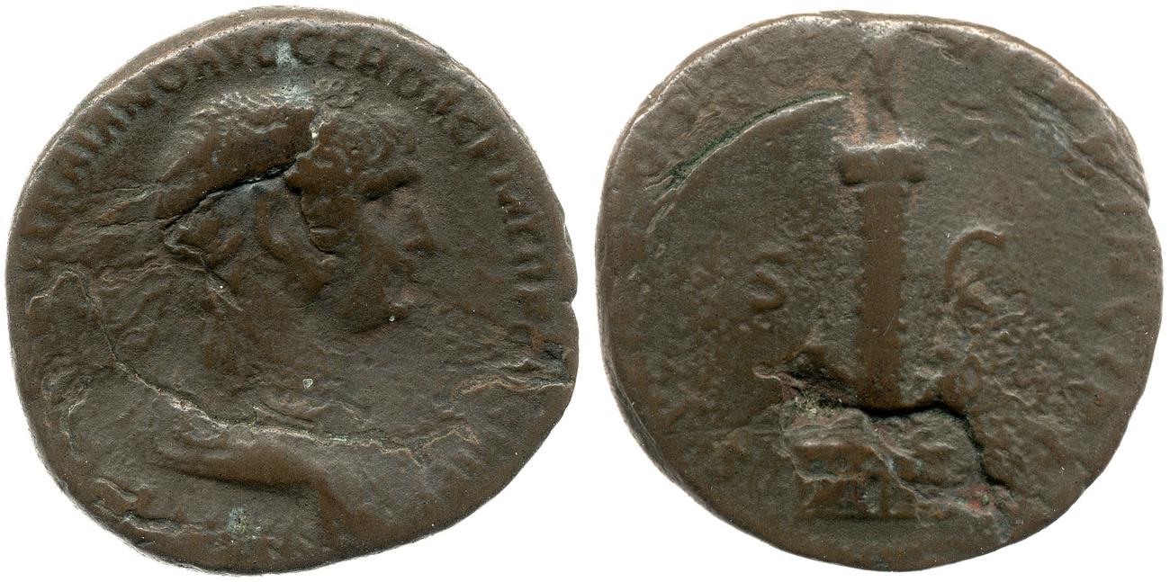 RIC II Trajan 600, аверс, bm