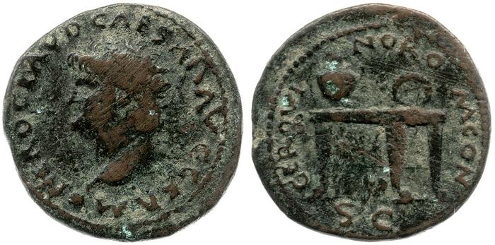 RIC I (second edition) Nero 487, реверс, bm