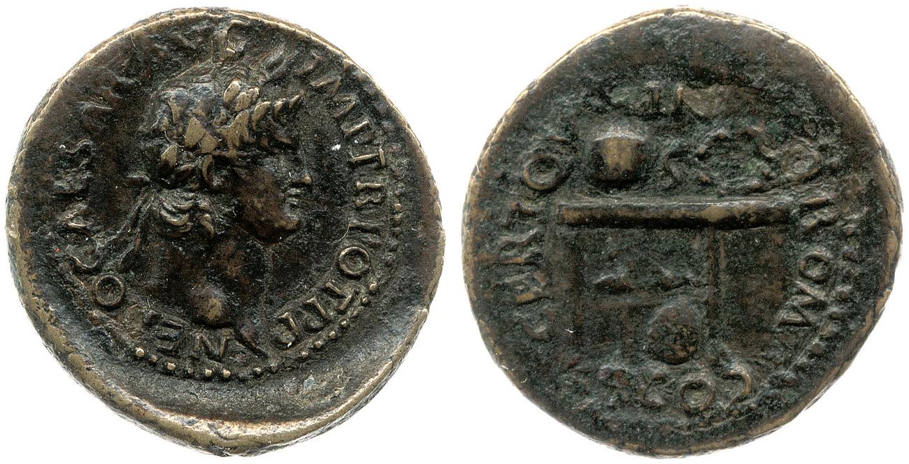 RIC I (second edition) Nero 238, аверс, bm
