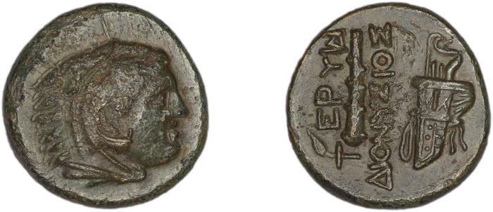 Erythrae Kinns 1980 Period III.1, AE 7, реверс, bm