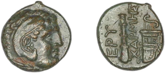Erythrae Kinns 1980 Period III.1, AE 7, реверс, bm