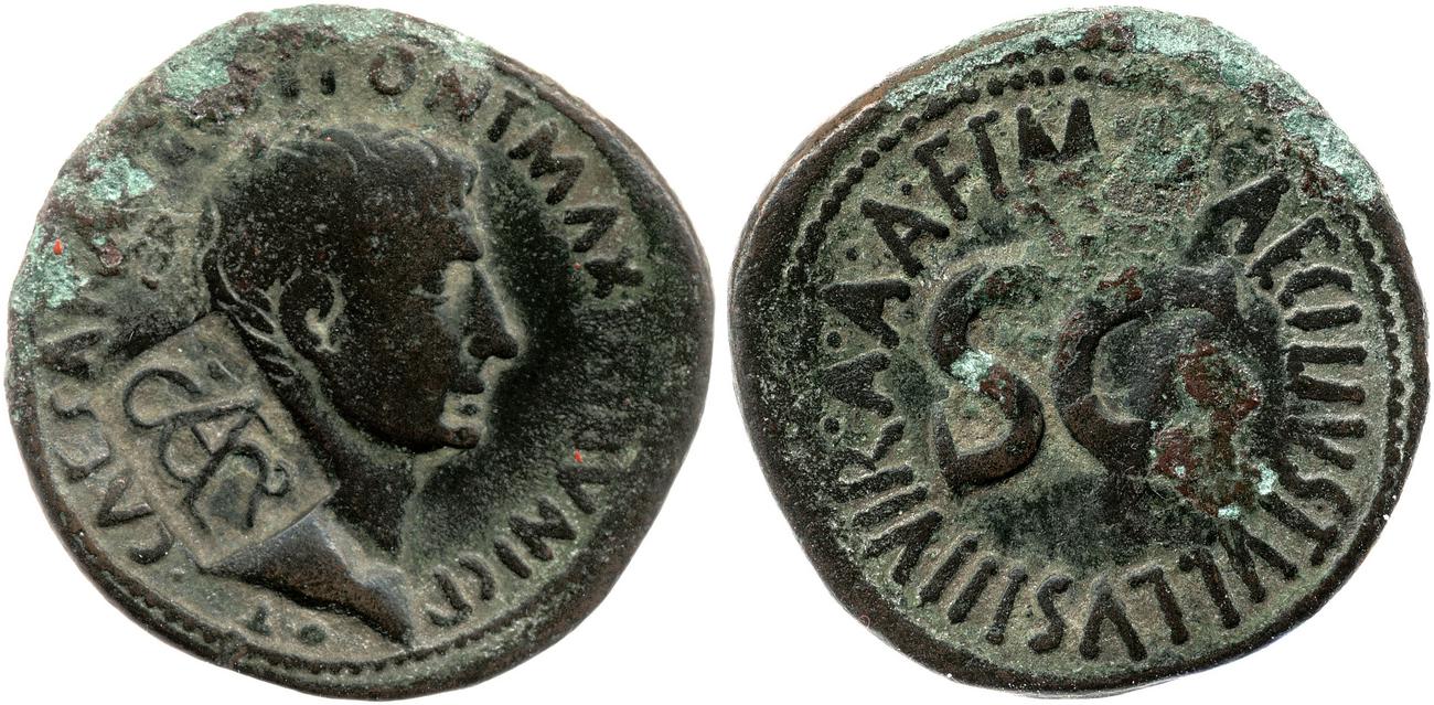 RIC I (second edition) Augustus 435, аверс, bm