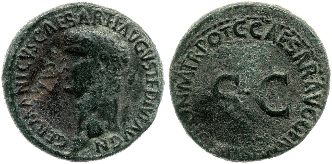 RIC I (second edition) Gaius/Caligula 35, аверс, bm