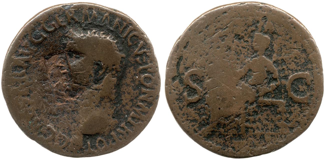 RIC I (second edition) Gaius/Caligula 38, аверс, bm