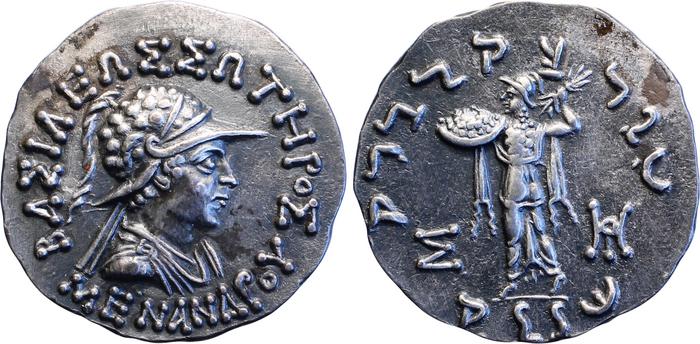 Bactrian and Indo-Greek Coinage Menander I 11.3, bm