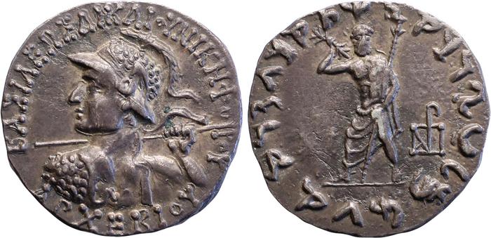 аверс Bactrian and Indo-Greek Coinage Archebius 8.1