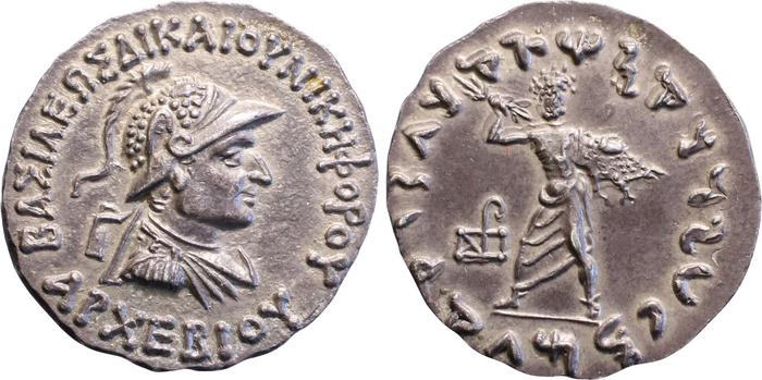 Bactrian and Indo-Greek Coinage Archebius 10.1, bm