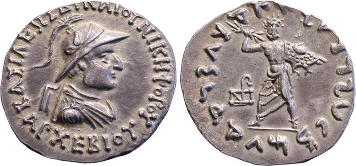 аверс Bactrian and Indo-Greek Coinage Archebius 10.1