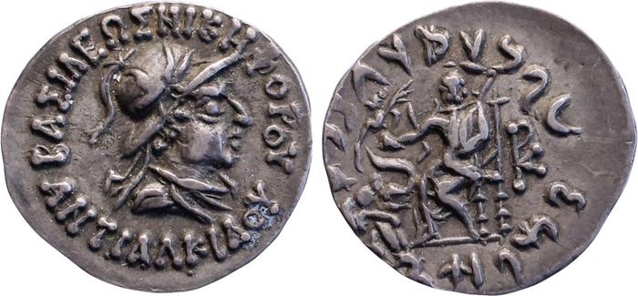 Bactrian and Indo-Greek Coinage Antialcidas 15.1, bm
