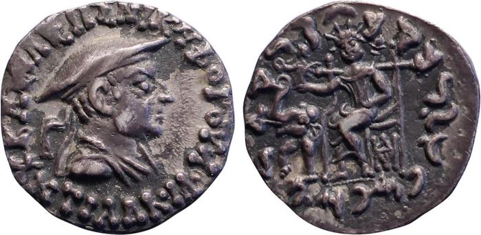 Bactrian and Indo-Greek Coinage Antialcidas 17.1, bm