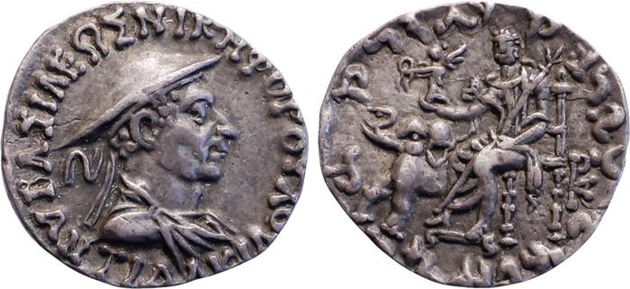 Bactrian and Indo-Greek Coinage Antialcidas 18.4, bm