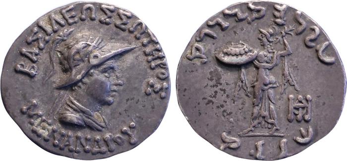 Bactrian and Indo-Greek Coinage Menander I 14.12, bm