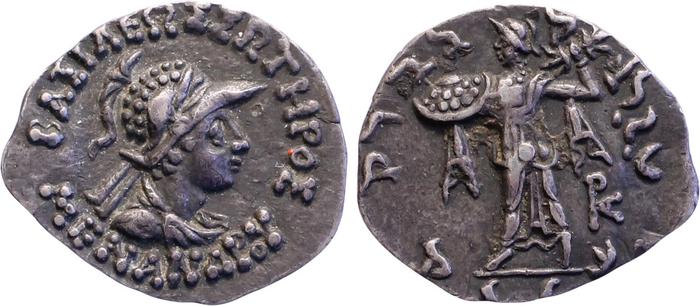 Bactrian and Indo-Greek Coinage Menander I 14.7, bm