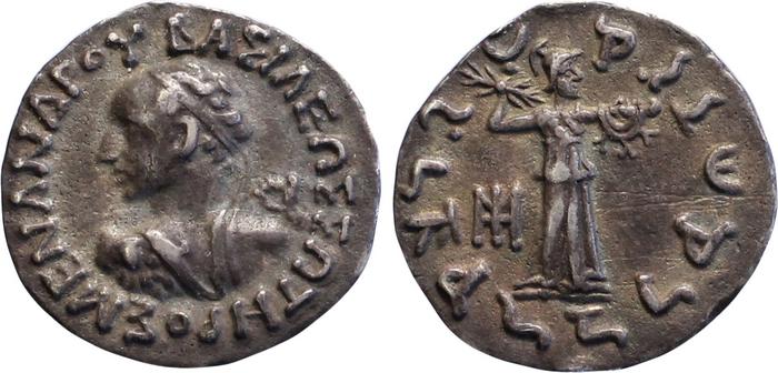 Bactrian and Indo-Greek Coinage Menander I 4.4, bm