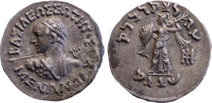 Bactrian and Indo-Greek Coinage Menander I 16.2, bm