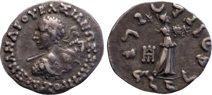 Bactrian and Indo-Greek Coinage Menander I 4.6, bm