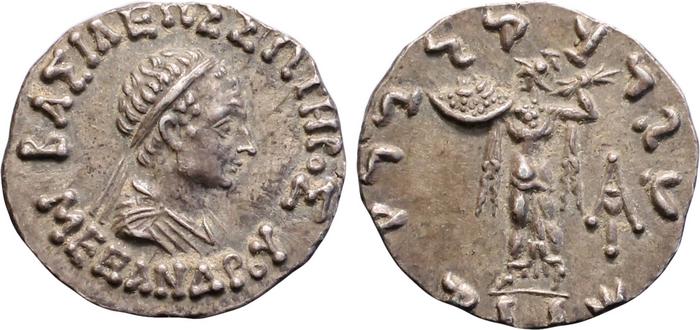 Bactrian and Indo-Greek Coinage Menander I 4.3, bm