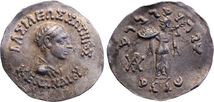 Bactrian and Indo-Greek Coinage Menander I 17.5, bm