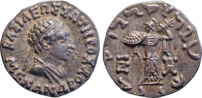 Bactrian and Indo-Greek Coinage Menander I 13.21, bm