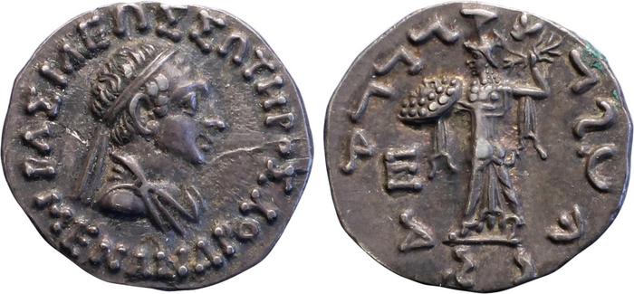 Bactrian and Indo-Greek Coinage Menander I 13.6, bm