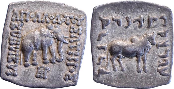 Bactrian and Indo-Greek Coinage Apollodotus I 4.8, bm