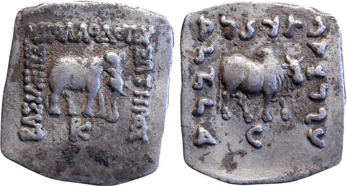 Bactrian and Indo-Greek Coinage Apollodotus I 4.4, bm