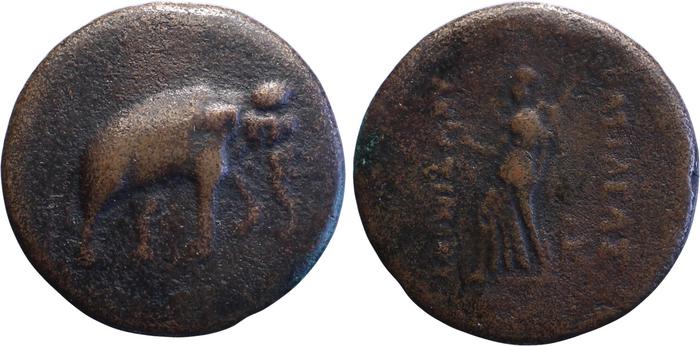 Bactrian and Indo-Greek Coinage Antimachus I 8.2, bm