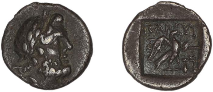 Stratoniceia Meadows 2002 Group 2 hemidrachm, реверс, bm