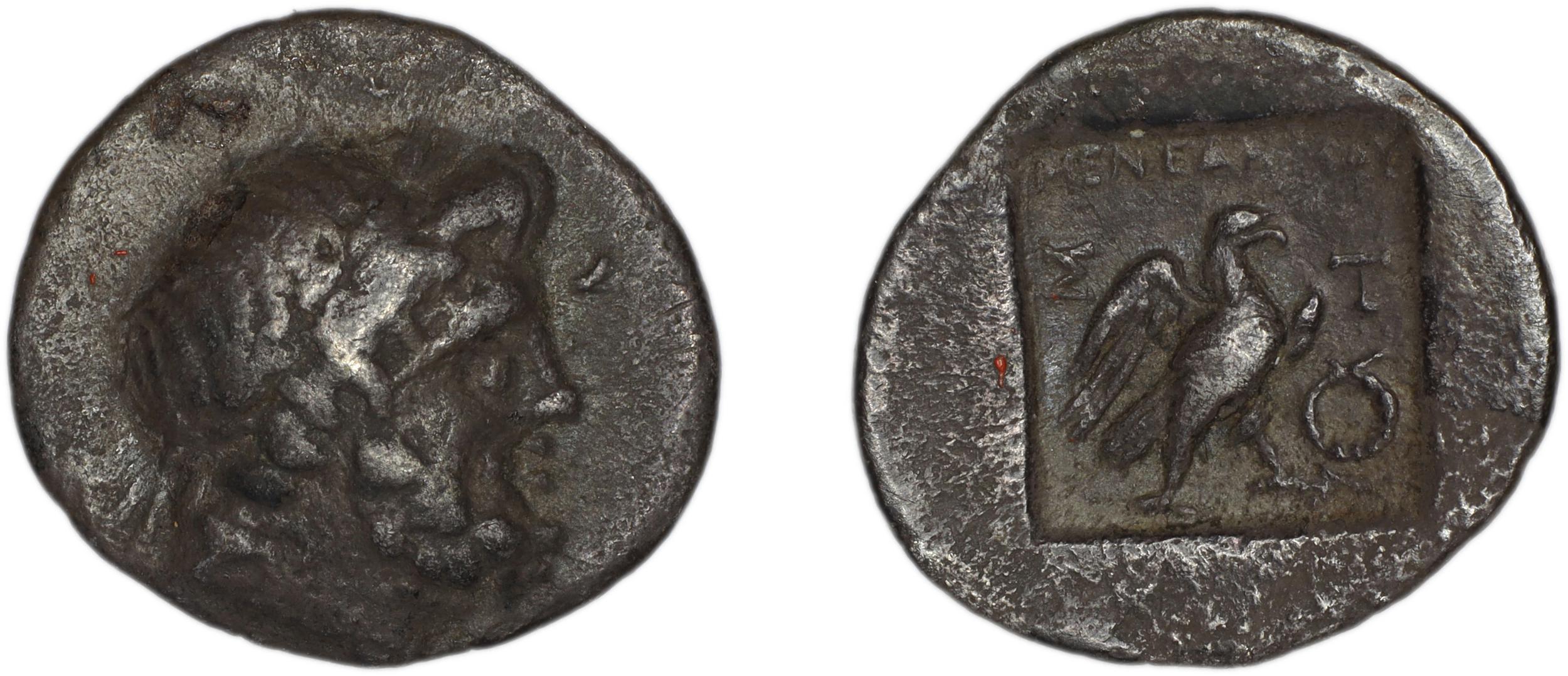 Stratoniceia Meadows 2002 Group 2 hemidrachm, аверс, bm