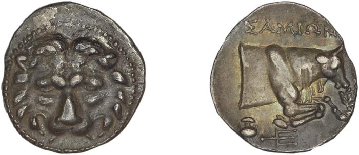 Samos Barron 1966 Ptolemaic octobols, реверс, bm