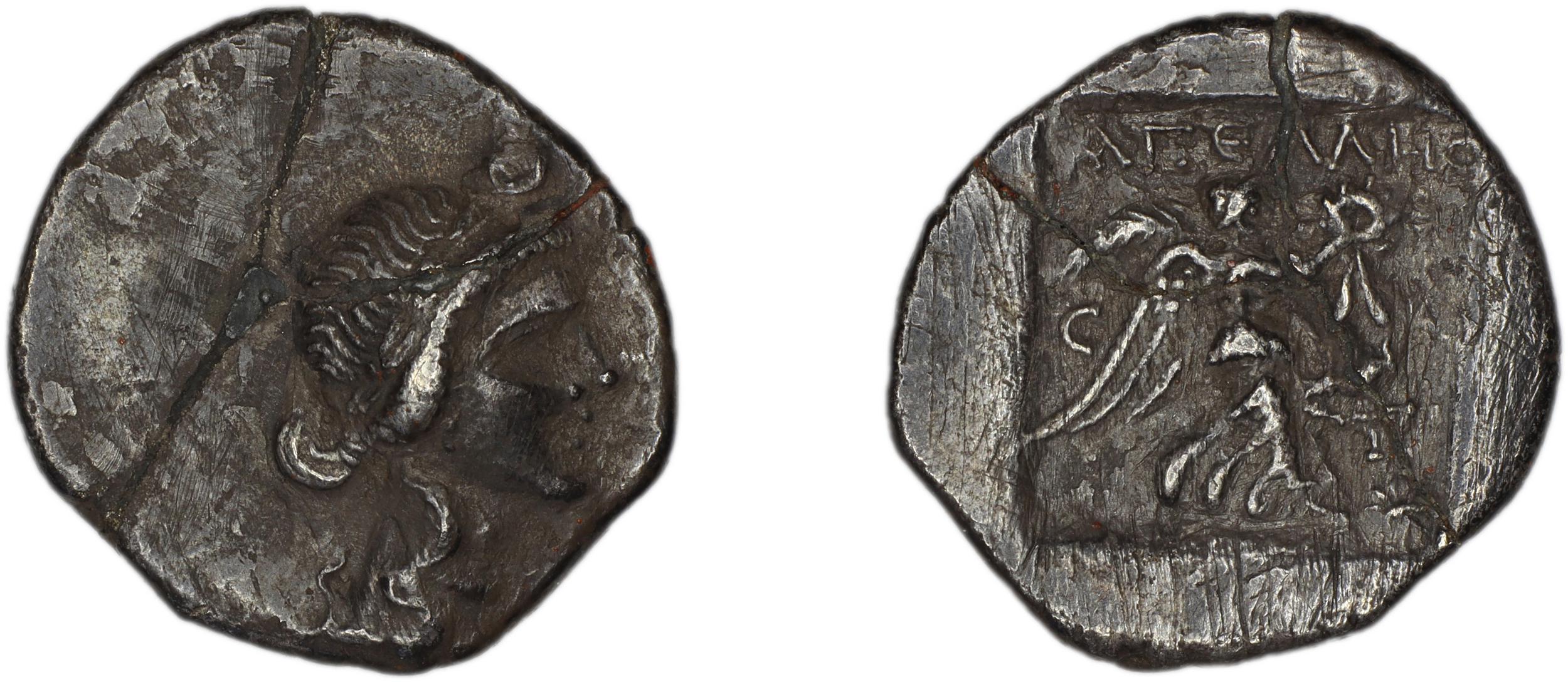 Stratoniceia Meadows 2002 Group 3 drachm, аверс, bm
