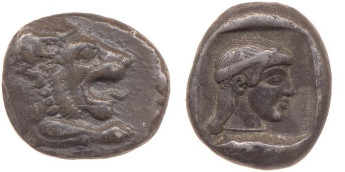 Cnidus Cahn 1970 Series IV, реверс, bm