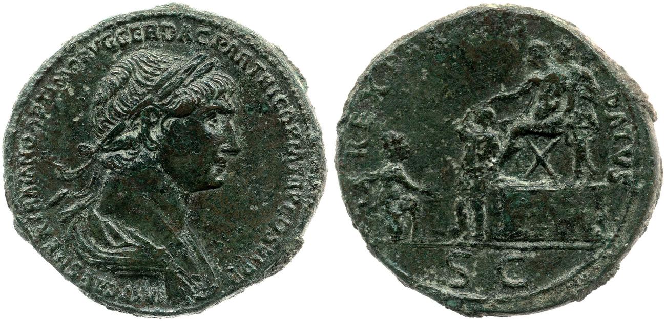 RIC II Trajan 667, аверс, bm