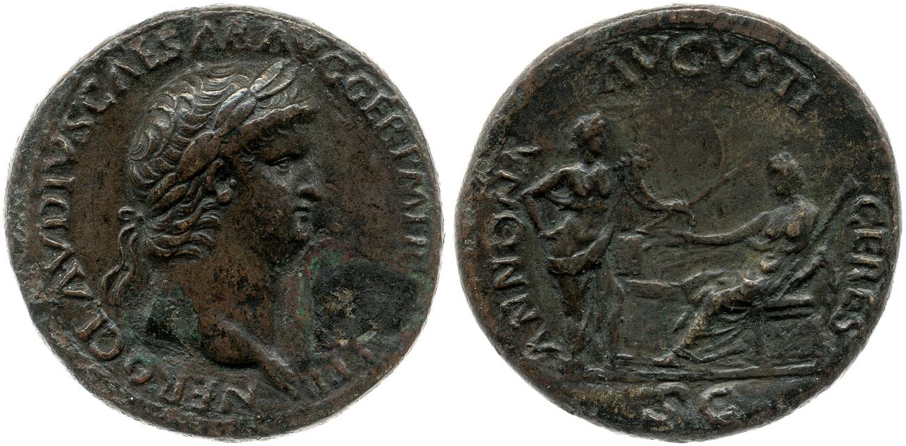 RIC I (second edition) Nero 139, аверс, bm